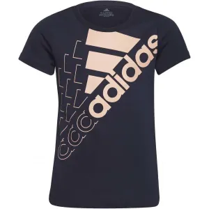 adidas LOGO T1 Dievčenské tričko, tmavo modrá, veľkosť 116