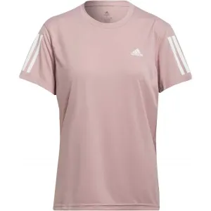 adidas OWN THE RUN TEE Dámske bežecké tričko, ružová, veľkosť #439545