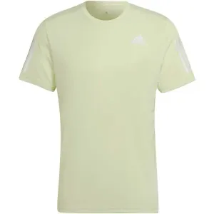 adidas OWN THE RUN TEE Pánske bežecké tričko, svetlo zelená, veľkosť M