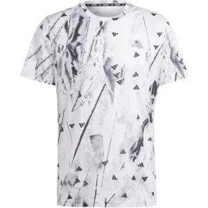 adidas RUN IT BRAND LOVE T-SHIRT Pánske bežecké tričko, biela, veľkosť #9318137