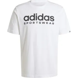 adidas SPORTSWEAR GRAPHIC TEE Pánske tričko, biela, veľkosť
