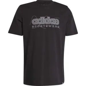 adidas SPORTSWEAR GRAPHIC TEE Pánske tričko, čierna, veľkosť #9492129