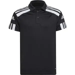 adidas SQUADRA 21 POLO Chlapčenské futbalové tričko, čierna, veľkosť #9598297