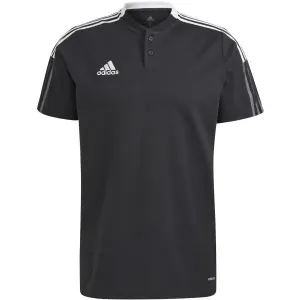adidas TIRO21 POLO Pánske futbalové tričko, čierna, veľkosť