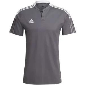 adidas TIRO21 POLO Pánske futbalové tričko, sivá, veľkosť #5362643