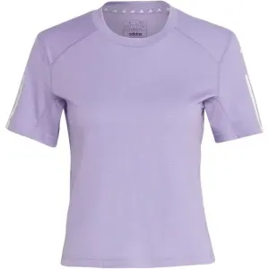 adidas TR-ES COT T Dámske skrátené tričko, fialová, veľkosť #6473797