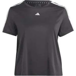 adidas TRAIN ESSENTIALS 3-STRIPES Dámske športové tričko, čierna, veľkosť #9288869