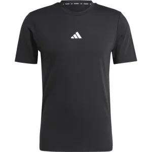 adidas WORK OUT LOGO TEE Pánske športové tričko, čierna, veľkosť