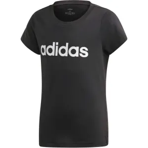 adidas YG E LIN TEE Dievčenské tričko, čierna, veľkosť 116