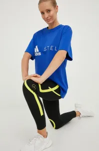 Bežecké legíny adidas by Stella McCartney dámske, čierna farba, s potlačou