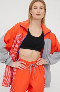 Športová bunda adidas by Stella McCartney H59949 oranžová farba, prechodná, oversize #238202