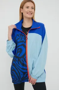 Športová bunda adidas by Stella McCartney HA8970 tyrkysová farba, prechodná, oversize #238201