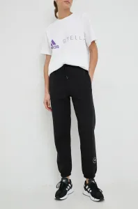 Tepláky adidas by Stella McCartney dámske, čierna farba, jednofarebné, HR2208 #6863153