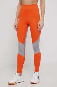 Tréningové legíny adidas by Stella McCartney HD9109 dámske, oranžová farba, vzorované #7480173