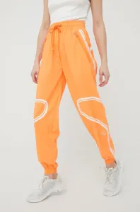Tréningové nohavice adidas by Stella McCartney Truepace HC2985 dámske, oranžová farba, s potlačou #234543