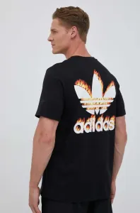 Bavlnené tričko adidas Originals čierna farba, s potlačou #7386943