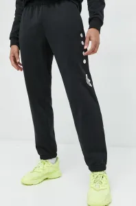 Bavlnené tepláky adidas Originals pánske, čierna farba, s potlačou