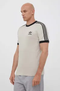 Bavlnené tričko adidas Originals béžová farba, s nášivkou #8741756