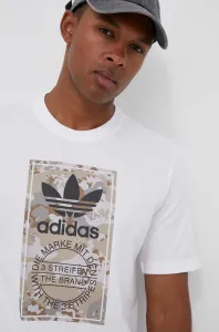 Bavlnené tričko adidas Originals biela farba, s potlačou #8745335