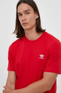 Bavlnené tričko adidas Originals červená farba, s nášivkou #8743575