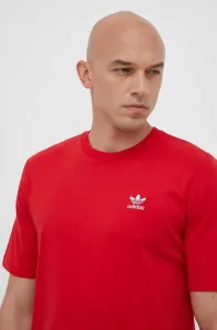 Bavlnené tričko adidas Originals červená farba, s nášivkou #8741838