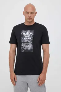 Bavlnené tričko adidas Originals čierna farba, s potlačou #8741812
