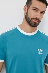 Bavlnené tričko adidas Originals tyrkysová farba, s nášivkou #8920617