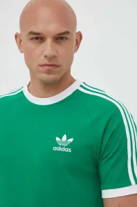 Bavlnené tričko adidas Originals zelená farba, s potlačou #8741810