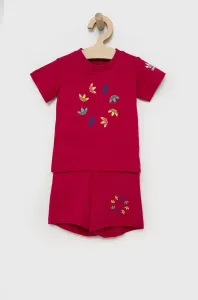 Detská bavlnená súprava adidas Originals HE6852 ružová farba #6489917
