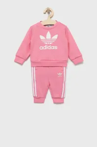 Detská tepláková súprava adidas Originals ružová farba #255134