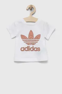 Detské bavlnené tričko adidas Originals biela farba #9341130
