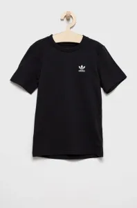 Detské bavlnené tričko adidas Originals čierna farba, jednofarebný #247649