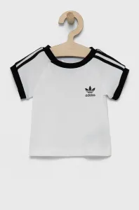 Detské bavlnené tričko adidas Originals DV2824 biela farba, s nášivkou #6530177