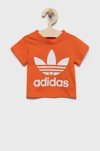Detské bavlnené tričko adidas Originals oranžová farba, s potlačou #6937247