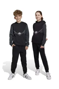 Detské tepláky adidas Originals čierna farba, jednofarebné