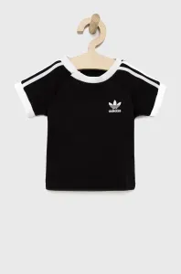 Detské tričko adidas Originals H35545 čierna farba, s nášivkou