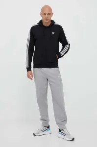 Mikina adidas Originals pánska, čierna farba, s kapucňou, s nášivkou #8741459