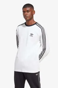 Bavlnené tričko s dlhým rukávom adidas Originals biela farba, vzorované, IA4879