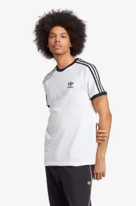 Bavlnené tričko adidas Originals 3-Stripes biela farba, vzorované, IA4846