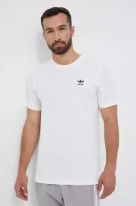 Tričko adidas Originals pánske, biela farba, s nášivkou