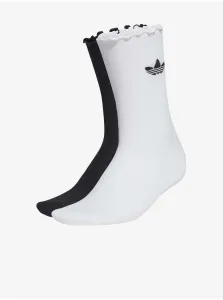 Sada dvoch párov ponožiek v bielej a čiernej farbe adidas Originals #195132