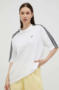 Bavlnené tričko adidas Originals biela farba
