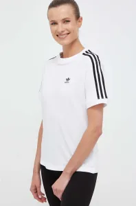Bavlnené tričko adidas Originals biela farba