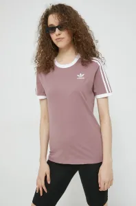 Bavlnené tričko adidas Originals fialová farba, #2566917