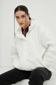 mikina adidas Originals dámska, béžová farba, s kapucňou, jednofarebná #4236328