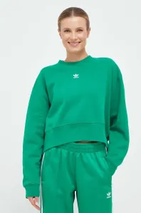 Mikina adidas Originals dámska, zelená farba, s nášivkou