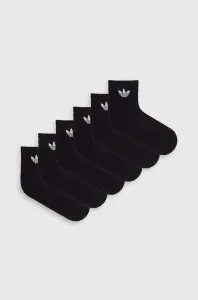 Ponožky adidas Originals 6-pak čierna farba, IJ5626