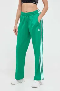 Tepláky adidas Originals zelená farba, s nášivkou