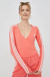 Tričko s dlhým rukávom adidas Originals Adicolor HC2050 dámske, ružová farba, #234847