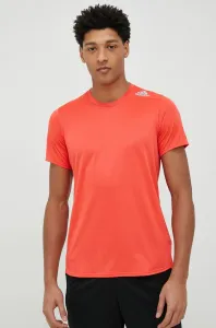 Bežecké tričko adidas Performance Designed 4 Running červená farba, jednofarebné